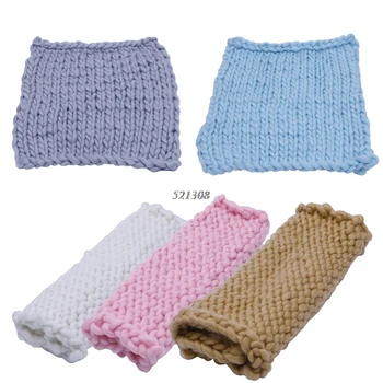 

2020 New Soft Crochet Wool Basket Warm wrap Baby Newborn Photography Props Blanket Gift
