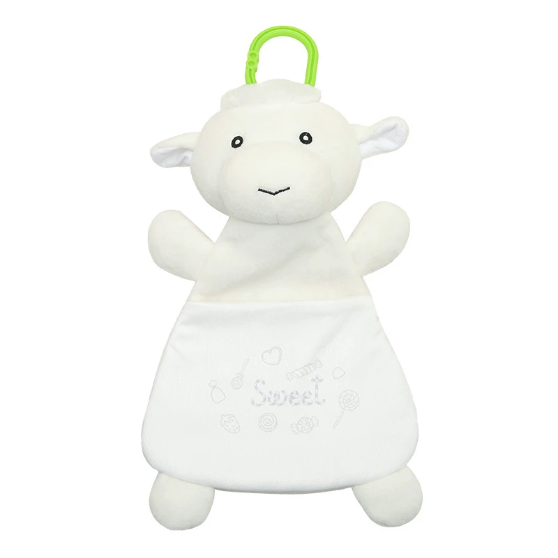 02 Lamb Новейший манеж, подвесные игрушки, детское полотенце, мультяшный слон, ягненок, милое мягкое комфортное полотенце, плюшевый мешок для хранения конфет-15 - Цвет: 02 Lamb