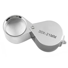 Портативный 30x мощность 21 мм Ювелирные изделия Лупа Золотой глаз Лупа магазин ювелирных изделий увеличительное стекло с изысканной коробкой