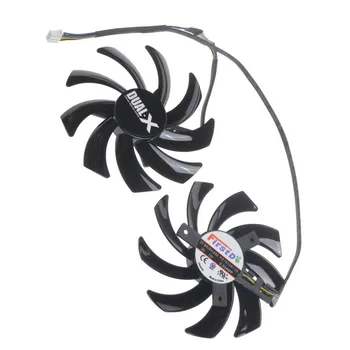 

2 Pcs/Lot 85MM 12V FDC10H12S graphics Card Fan VGA Cooler Fans for Sapphire R9 350 360 370X 4G D5 Video card cooling