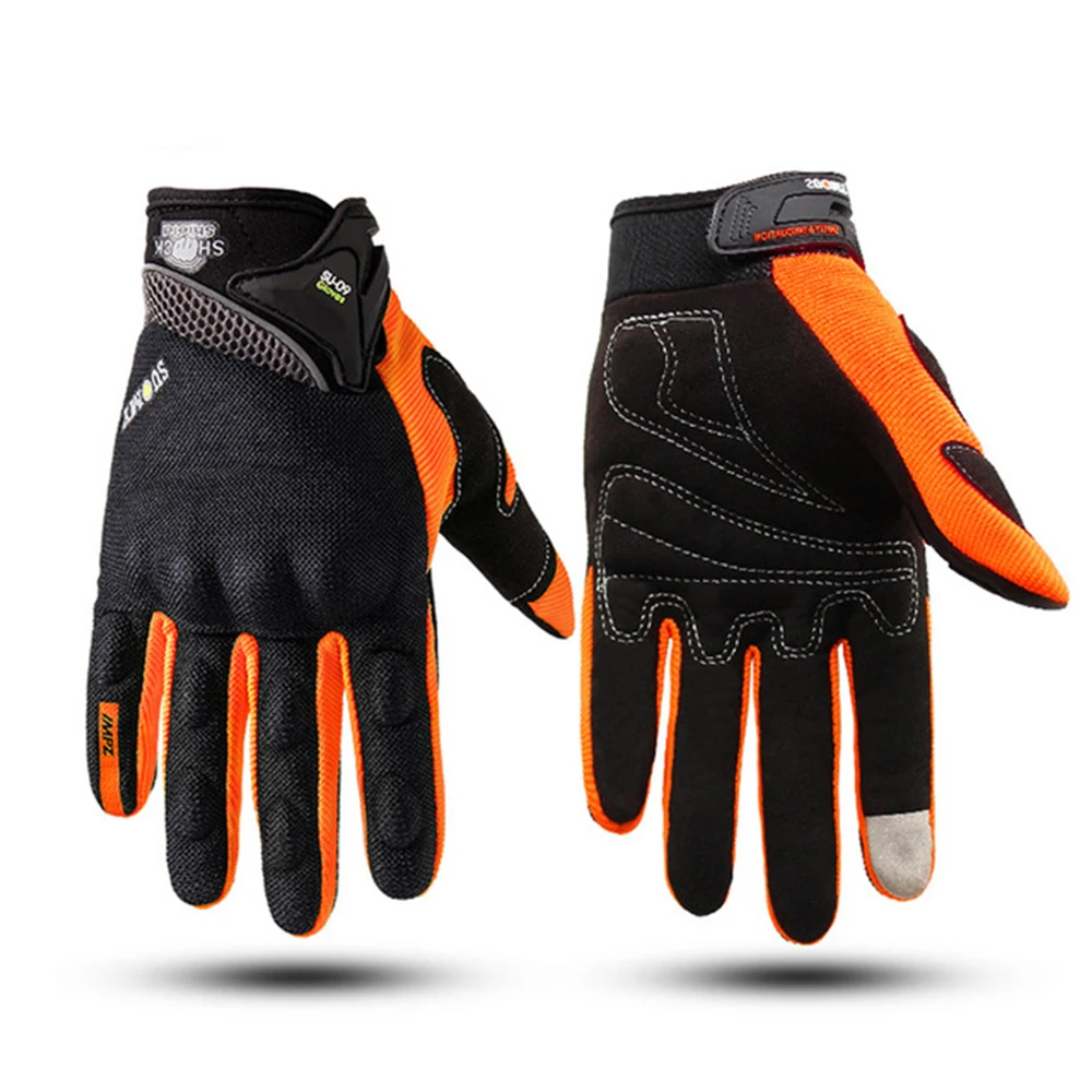 SU-9 Orange SUOMY Мотоциклетные Перчатки Сенсорный экран перчатки Guantes Moto мотоцикл поездки и гонки на мотоциклах перчатки для мотоцикла, полный палец - Color: SU-9 Orange