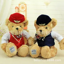 free shipping Airline stewardess suits teddy bear plush toy birthday gift h502