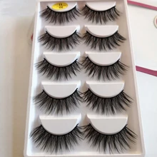 5 пар ручной работы накладные ресницы, пучок воды норковые накладные ресницы Набор нарощенных ресниц плотные натуральные ресницы сценический макияж накладные ресницы