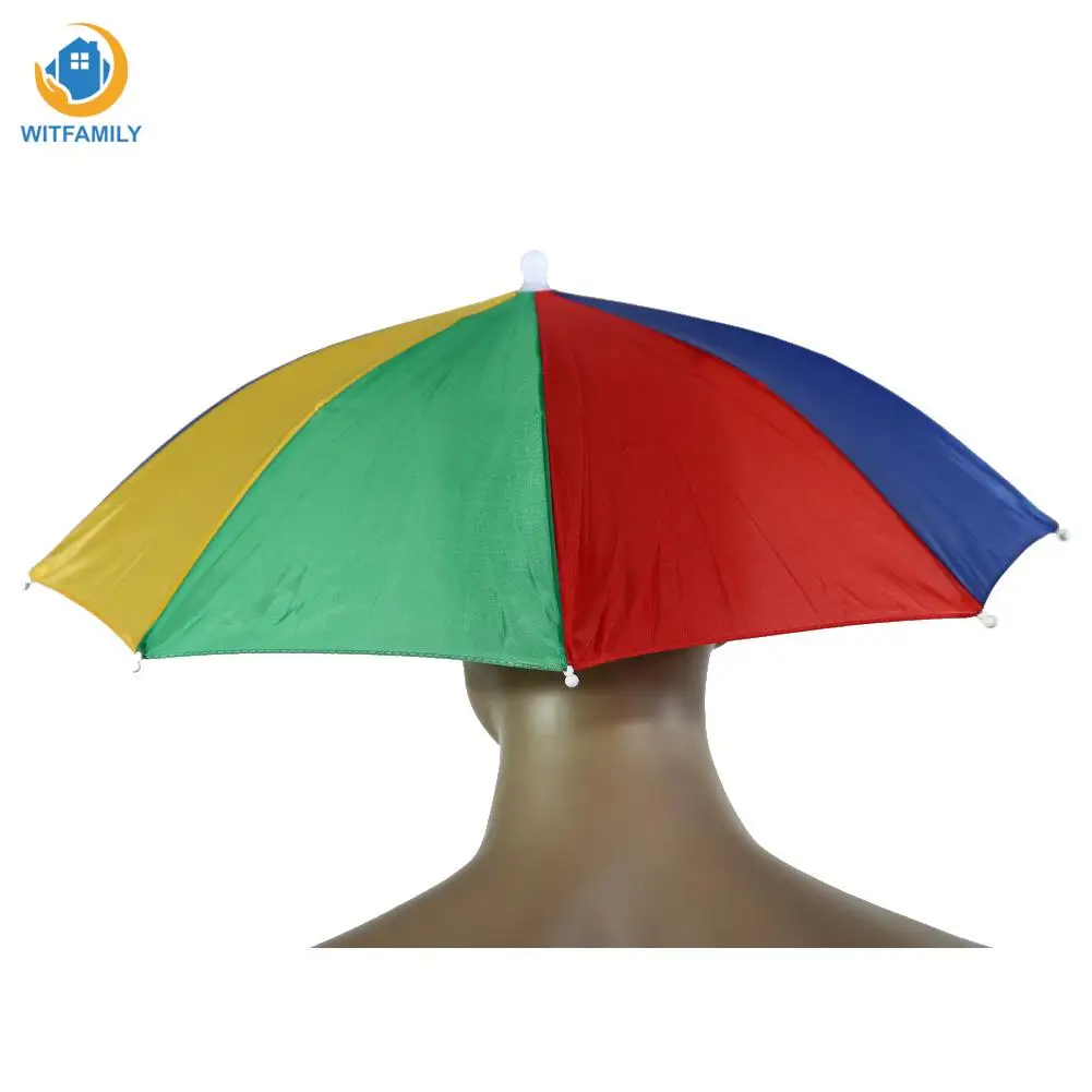 

Umbrella Hat Sun Umbrella Sun Shade Camping Hiking Fishing Umbrella Festivals Outdoor Brolly Parasol 2 Color
