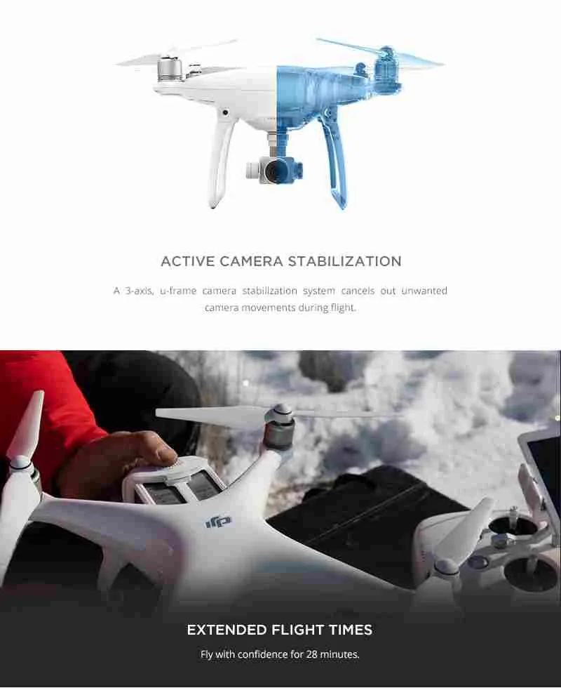 DJI Phantom 4 With 4K HD Camera Avoid Obstacles Automatically RC Quadcopter RTF
