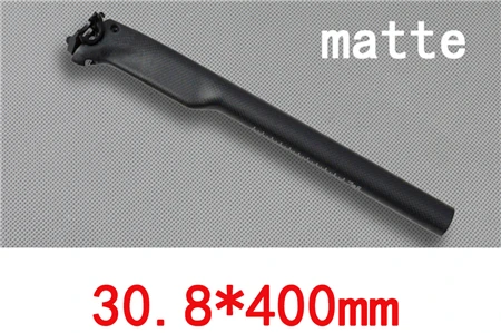 matte 30 8x400 Без логотипа карбоновый Подседельный штырь 27,2 дорожный велосипед Mtb без логотипа, подседельные штыри Seattube нарушая ветер Подседельный штырь 27,2/30,8/31,6 труба из углеродистого волокна 3K Блеск для губ - Цвет: matte 30 8x400