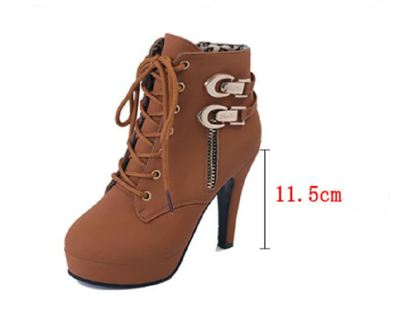 Mecebom/9818 W; зимние кожаные женские туфли на очень высоком тонком каблуке; черные свадебные ботильоны на платформе; обувь на танкетке; свадебные ботинки; botas mujer