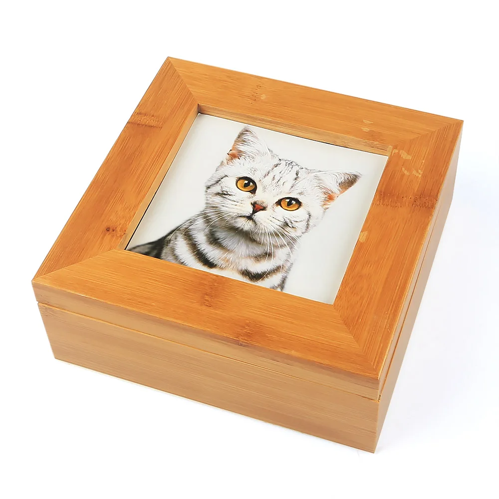 iPettie Solid Wood Pet Cremation Ashes Urn Photo Dog Cat ...