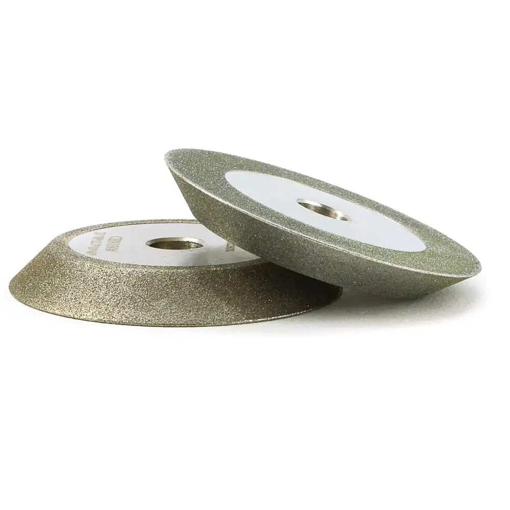 1 piece T shape diamond coated abrasive wheel for tungsten carbide D75 hole 12.7mm  angle 45 degree grit 80~600# JGS021