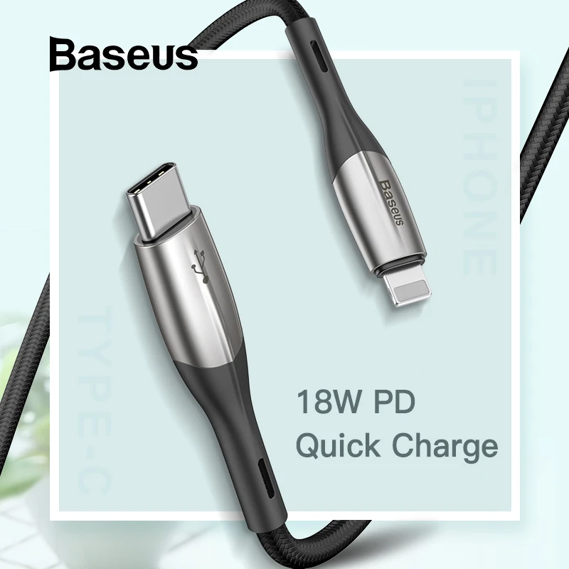 

Baseus USB C to for IP Charging Cable for iPhone 11 Pro Max XR XS Max USB Charger 18W PD Fast Charging USB Type C Cable