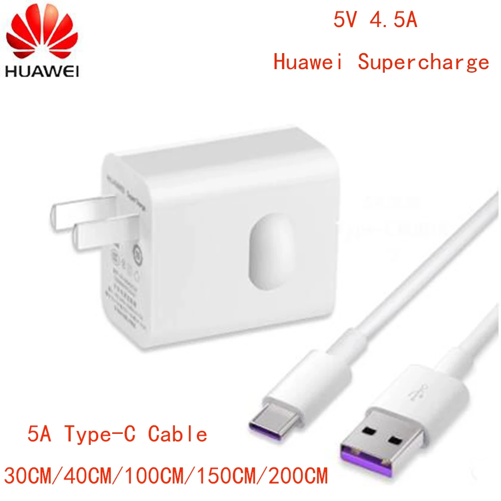 

Huawei P20 pro P20 mate 9 10 Pro P10 Plus Super charger Wall Travel Quick Fast Charger EU Adapter 5A Type c Cable mate9 mate10