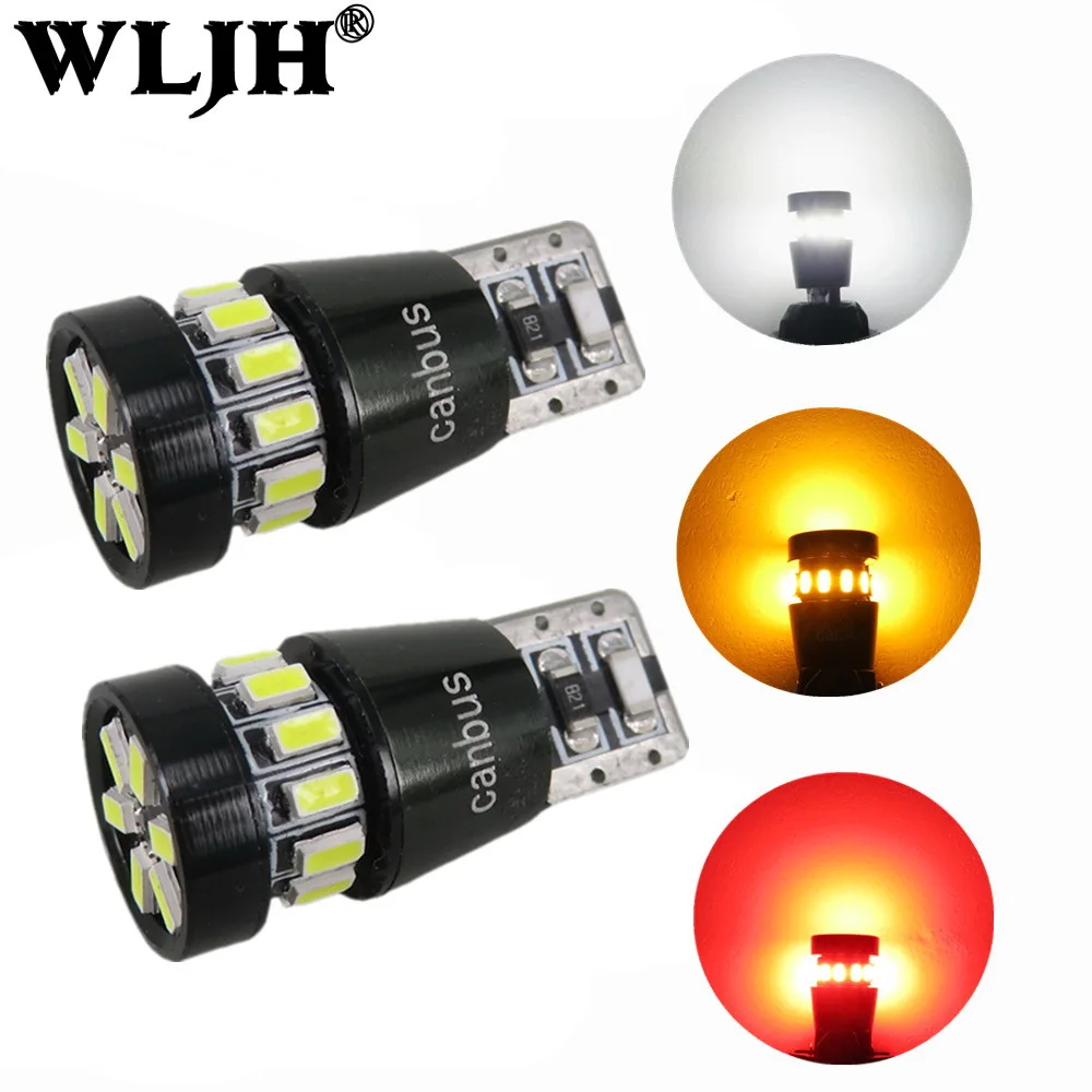 WLJH 2x светодиодный T10 W5W Автомобильный светильник 12 В лампа для прожекторного