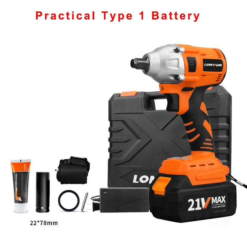 

LOMVUM Brushless Wrench Wheel Hilti Tool Cordless Electrical Impact Wrench Powerful Nut Spanners Screw Gun Avvitatore ad impulsi