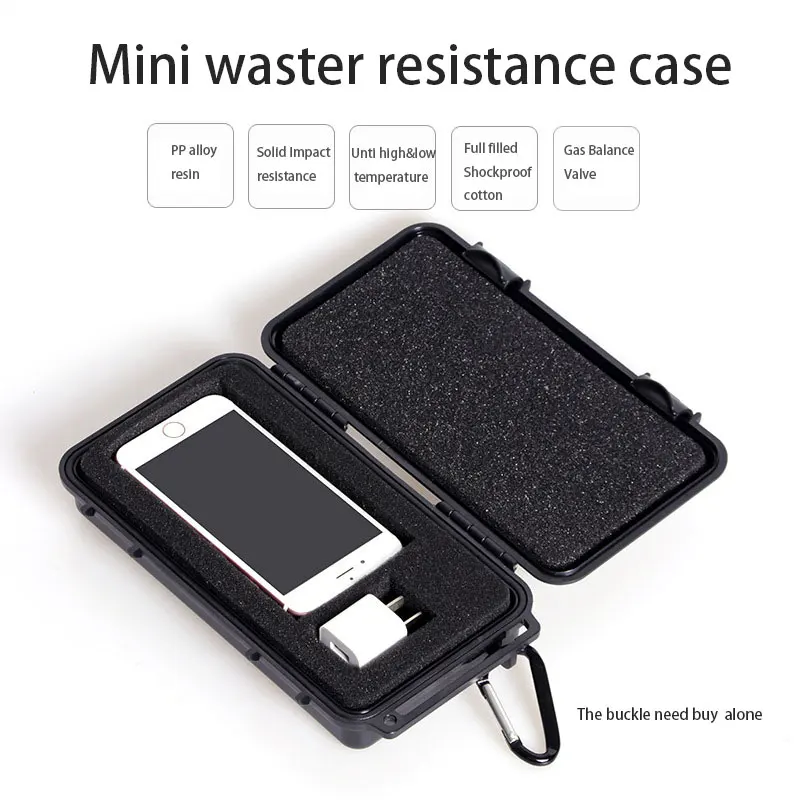 Outdoor Shockproof Waterproof Tool Box Airtight Case EDC Travel Sealed Survival Container Storage Carry Box With Foam Lining Outdoor Shockproof Waterproof Tool Box Airtight Case EDC Travel Sealed Survival Container Storage Carry Box With Foam Lining