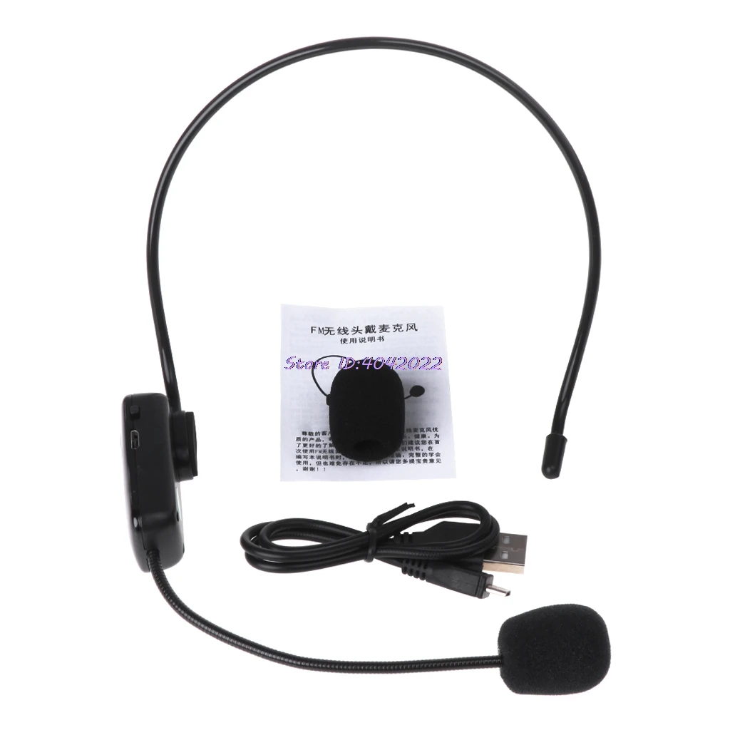 

2018 FM Wireless Microphone Headset Megaphone Radio Mic for Loudspeaker Teaching