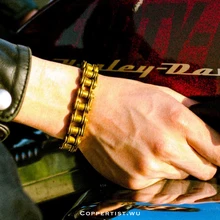 Coppertist. wu модный съемный браслет и браслет золотой цвет латунь ручной работы в стиле панк древние двигатель ручной цепи