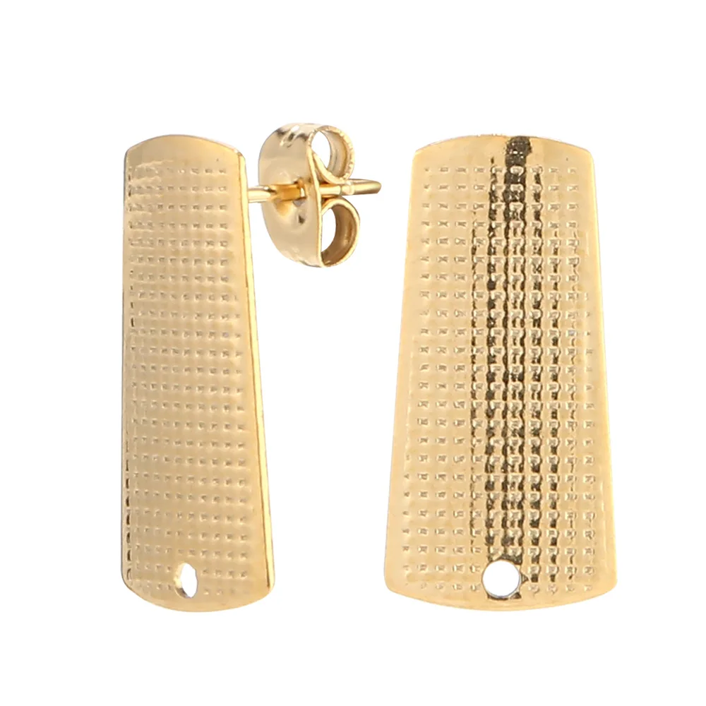 

New stainless steel Ear Stud Components, Earring Posts, Pin: 0.8mm, Hole: 1.5mm