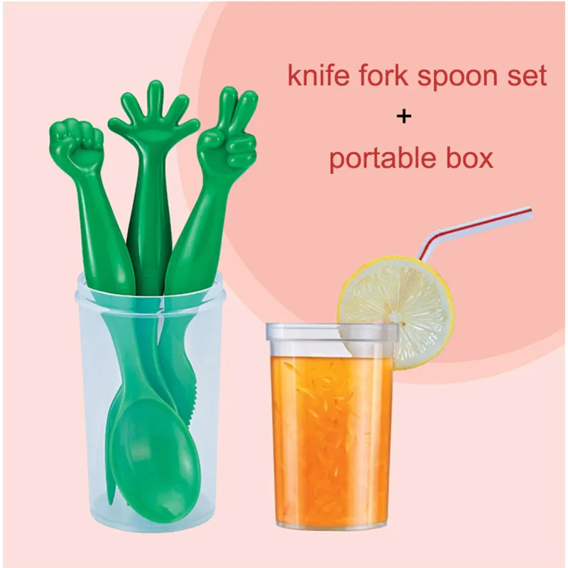 Креативный набор детской посуды ножницы для рок бумаги стиль игры ложка вилка