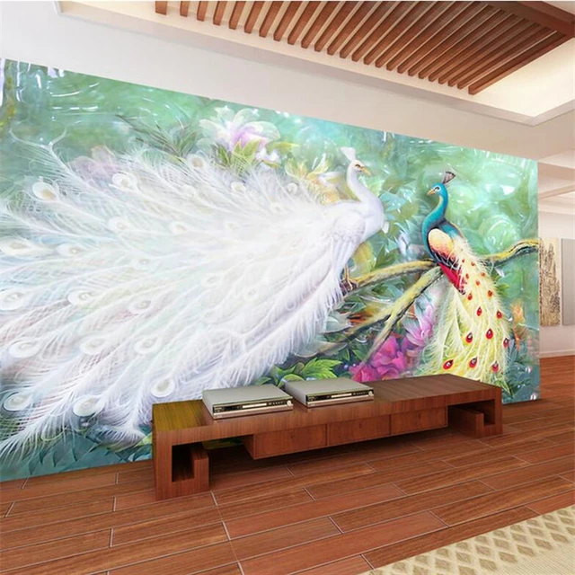 Menyesuaikan Merak Wallpaper Jade Ukiran Peony Kertas Dinding Menyesuaikan Merak Wallpaper Jade Ukiran Peony Kertas Dinding Untuk Dapur Ramah Lingkungan Tv Latar Belakang Ruang