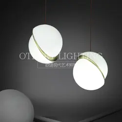 Дислокации стекло Открытый Подвесные Светильники освещения современный светодиодный для гостиной установлен обеденный E27 кулон Лампы для