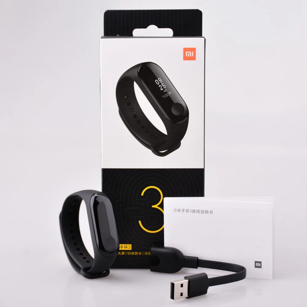 Original Mi Band 3 Fitness Bracelet Big Color Touch Screen 5ATM Waterproof Long Battery Life Xiaomi Mi Band 3 Smart Wristband