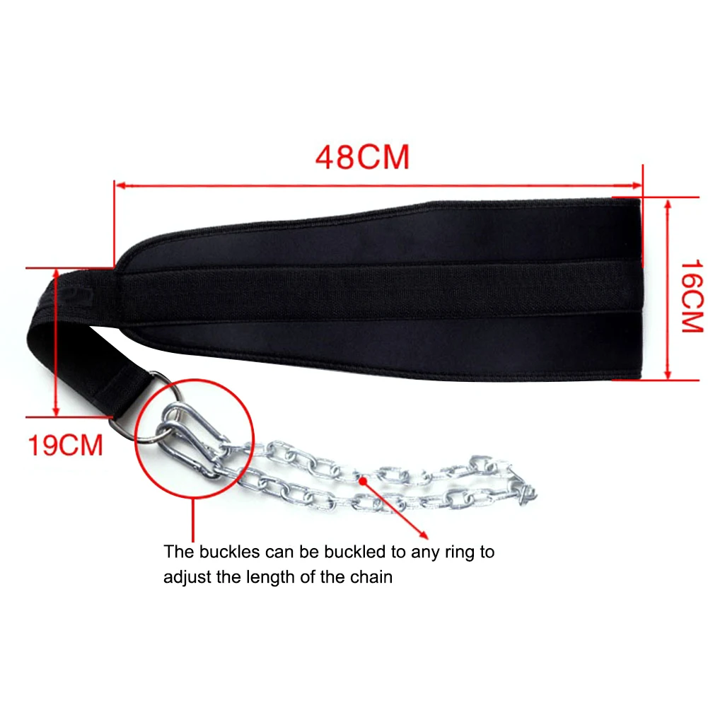 Fitness Equipment Dip Belt Weight Lifting Gym Body Waist Strength Training Power Building Dipping Chain Pull Up