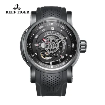 

2019 New Reef Tiger/RT Luxury Designer Waterproof Sport Watches Men Automatic Black Watches relogio masculino RGA30S7