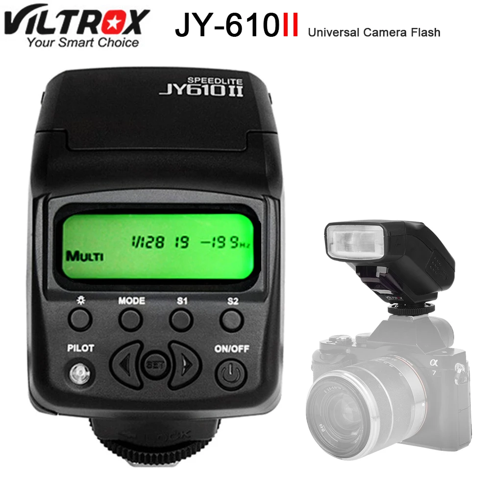 

Viltrox JY-610II Mini LCD Camera Flash Speedlite for Canon Nikon Pentax Sony a9 a6500 a7sii a7rii a7s a7r a6300 a6000 a7 a3000
