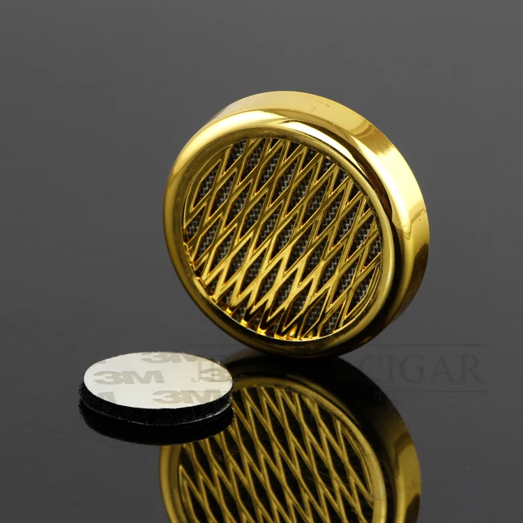 2 PCS GALINER Humidor Gadgets Round Plastic Cigarette Cigar Humidifier Golden Silver Black Color Available