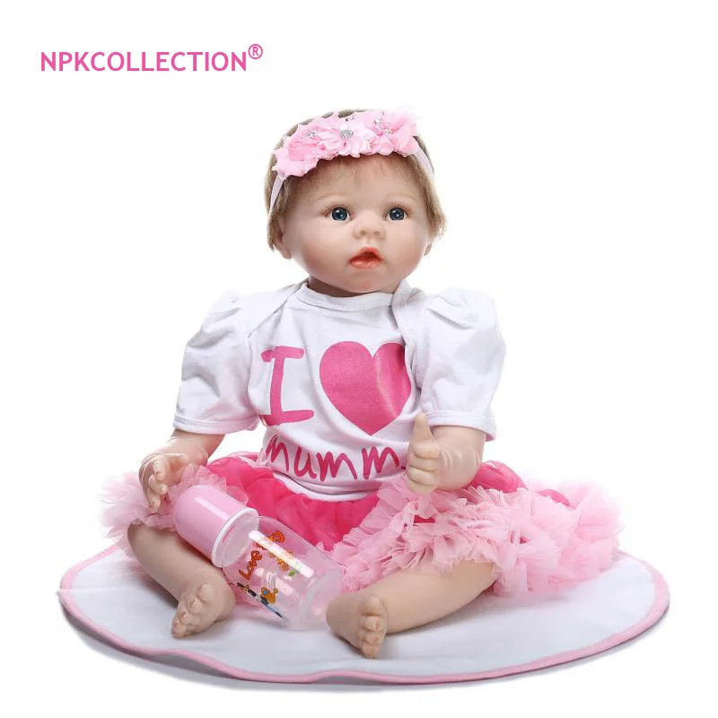 

55CM Silicone Reborn Doll Bonecas Baby 22"Realistic Reborn Doll with Magnetic Pacifier Bebe Bjd Doll Reborn Baby for Girls Gifts