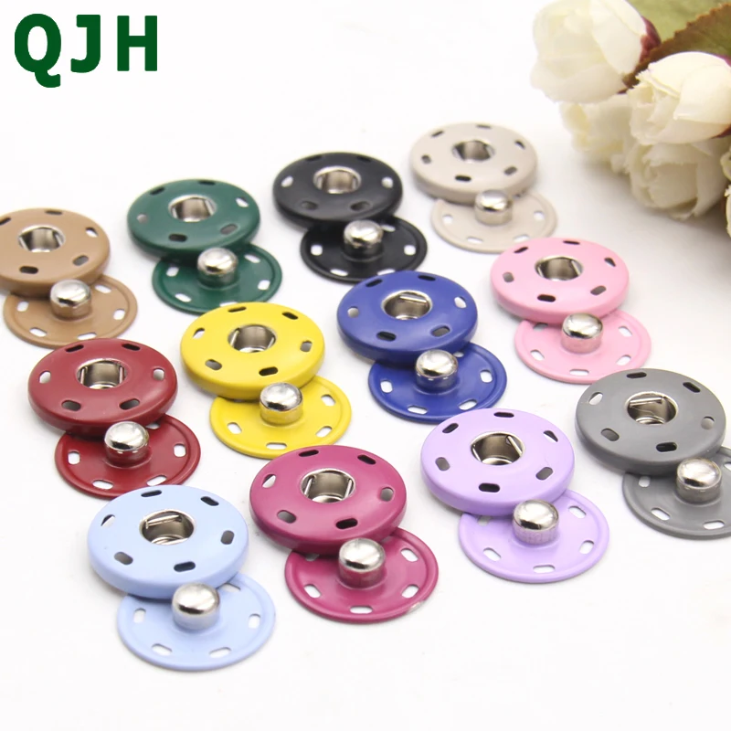 

6set/bag Metal Snap Button Clasp buttons Fashion Suit buckle Invisible Child Buckling Clothes Metal Down Jacket large snap