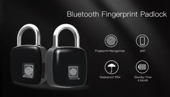 Замок отпечатков пальцев замок смарт-fingerprint Lock IP66 Водонепроницаемый пыле дизайн Keyless Anti-theft чемодан с висячим замком замок