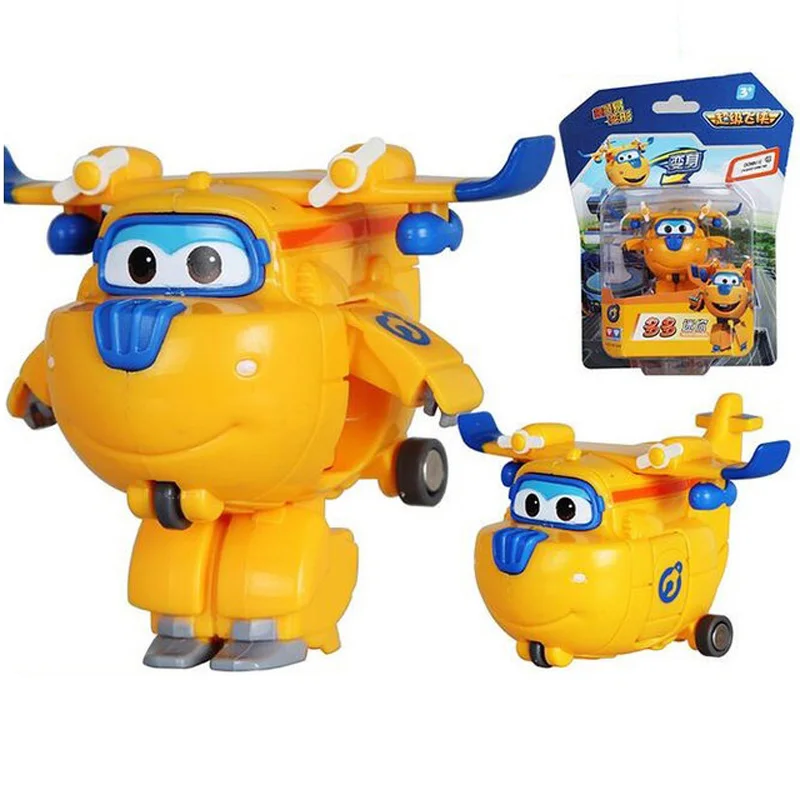 Mini Super Wings Airplane ABS Robot toys Action Figures Super Wing Transformation Jet Animation Children Kids Gift