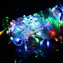 100 шт. 10 м 100 светодиодный s светодиодный строка светильник 220/110V рождественских каникул Свадебная вечеринка гирлянда светильник ing мужского и женского разъем, DHL