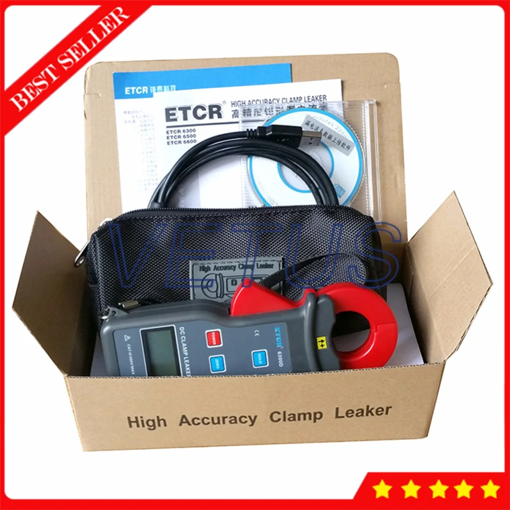 

ETCR6300D 0~6.00A DC Leakage Current Clamp Meter Measurement with USB interface on-line monitoring function