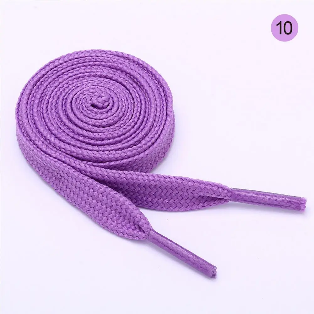 1 пара, 120 см, высокое качество, полиэстер, модная спортивная повседневная обувь, шнурки на плоской подошве, 12 цветов - Цвет: purple