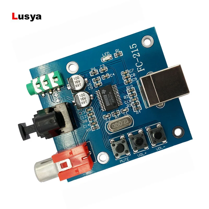 Плата декодера DAC PCM2704 USB вход аналоговое коаксиальное волокно Hi Fi декодирование