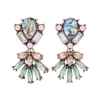 

Bulk Price Resin Geometric Glass Flower Pendant Earrings 2017 New Vintage Hanging Earrings Women Accessories
