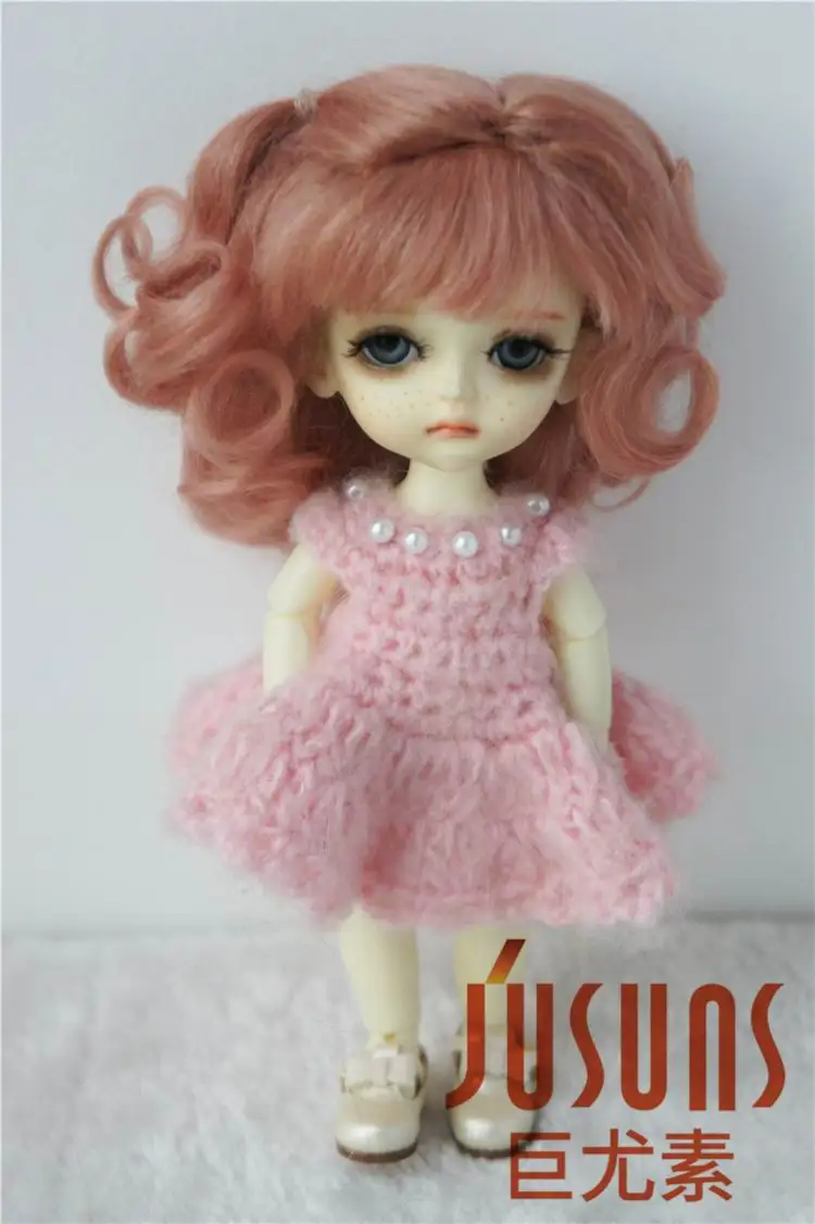 JD242 1/8 1/12 парик для куклы мохеровый милый ребенок курчавый BJD мохеровые парики Размер 4-5 дюймов 5-6 дюймов аксессуары для кукол