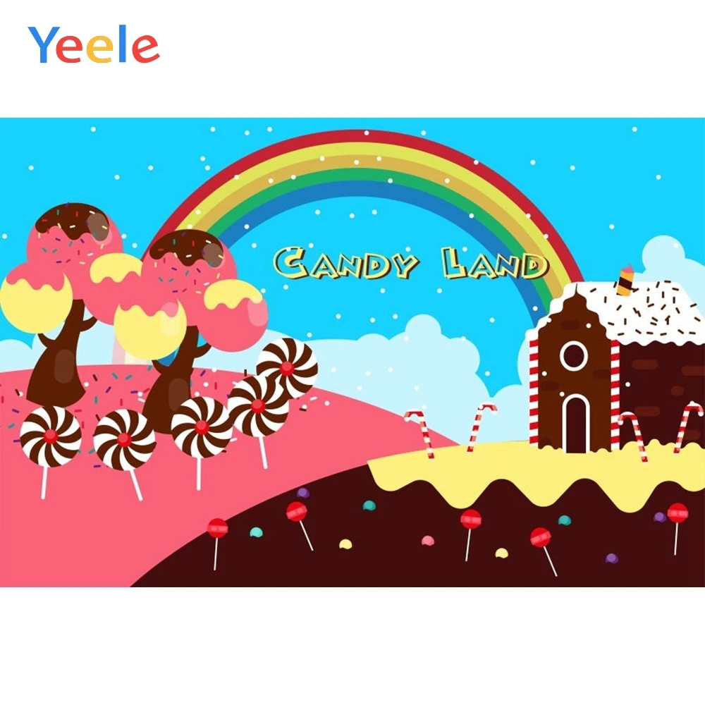 

Yeele Baby Girl Birthday Party Dessert Candy Photography Backgrounds Custom Vinyl Photographic Backdrop For Photo Studio Props