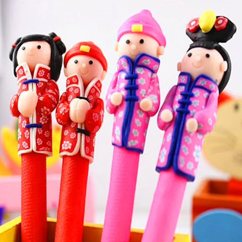 10 pcs/lot Creative handmade polymer clay pens ballpoint pen children gift kawaii stationery school Office supplies