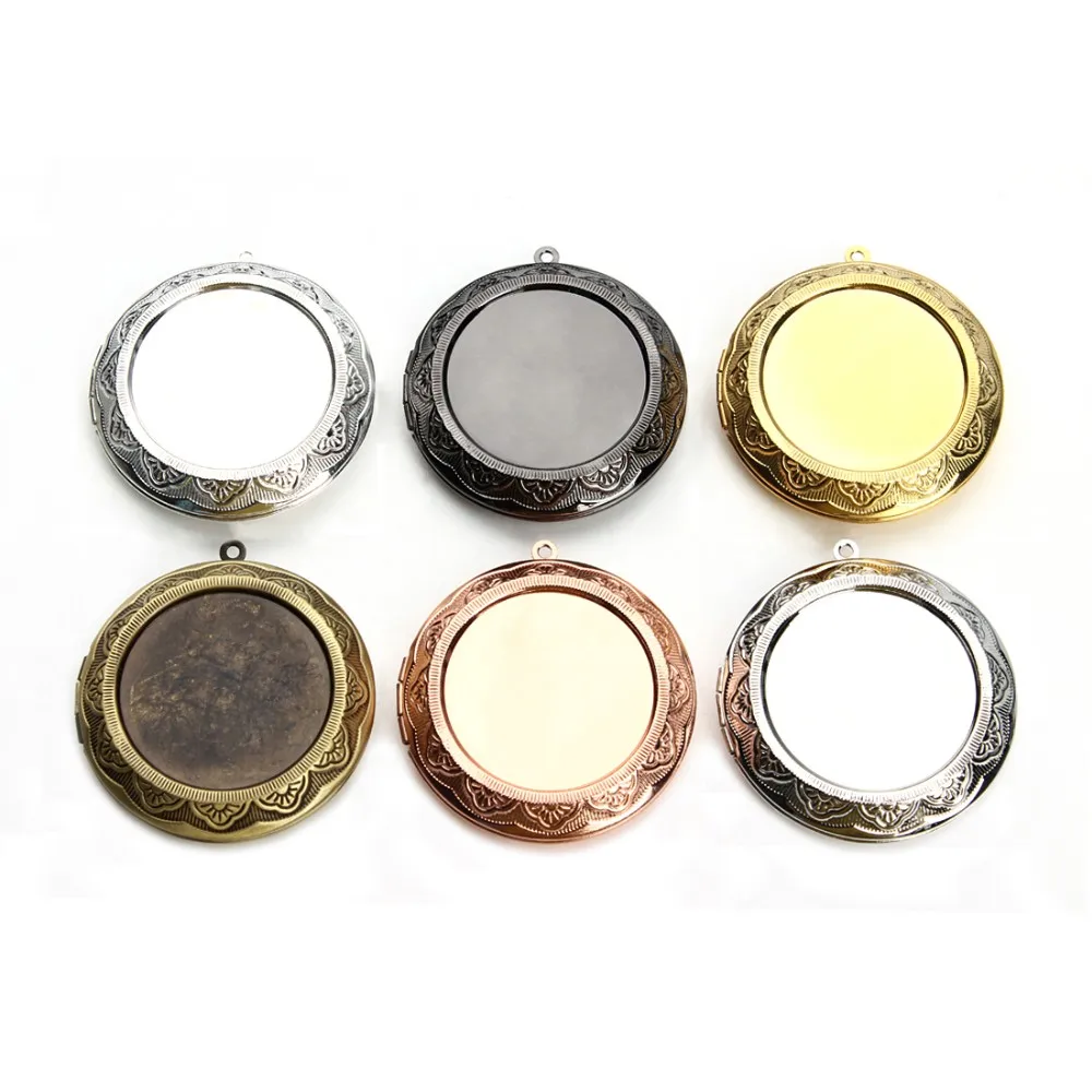 

10pc Phase Box pendant Settings Cabochon Base Photo Blank Frame Base Tray Bezel For 30mm Cameo Cabochons DIY Necklace Charms
