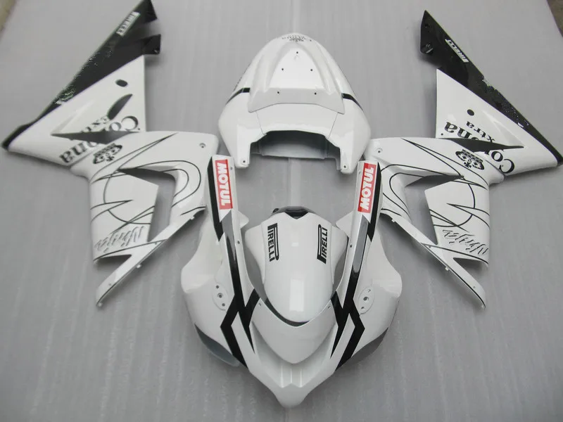 ABS parts for Kawasaki ZX10R 2004 2005 Ninja fairing kit ZX-10R 04 05 white black Corona fairings set BB55