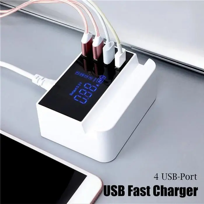 4-Порты и разъёмы Multi USB зарядное устройство Quick Зарядное устройство 20 Вт Мощность адаптер US/EU/UK переходник держатель для мобильного телефона, HSJ-19