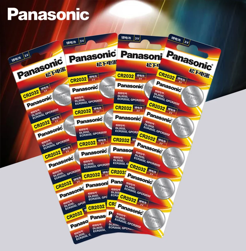 Panasonic Оригинал 20 шт./лот cr 2032 кнопочные батареи 3 В литиевая батарея для часов с пультом дистанционного управления калькулятор cr2032