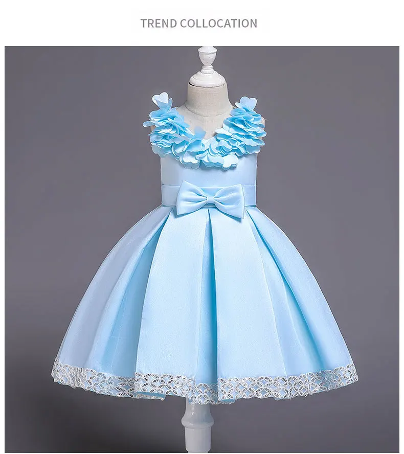 Элегантное платье принцессы для маленьких девочек; коллекция года; сезон лето; детское торжественное вечернее платье; Свадебное бальное платье с цветочным узором для девочек; Детские платья