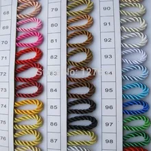 5 мм Сатиновые полиэфирные шнуры три нити веревки Diy фурнитура, Цена указана за 5 метров, сообщите нам код цвета(T7006