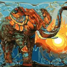 5814 Красочные Слон-краска комплекты номеров для взрослых DIY