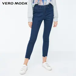 Vero Moda женские ассиметричные сплайсированные джинсы стретч с поясом | 318349563