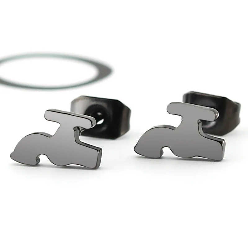 black earrings